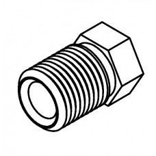 Brake Line Fitting Male  7/16 x 24NS 1/4 