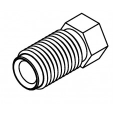 Brake Line Fitting Male  7/16 x 20NF 1/4 