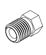 Brake Line Fitting Male  Short 3/8 x 24NF 3/16 