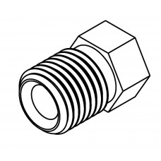 Brake Line Fitting Male  Short 3/8 x 24NF 3/16 