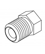 Brake Line Fitting Male  Short 3/8 x 24NF 3/16 Stainless Steel