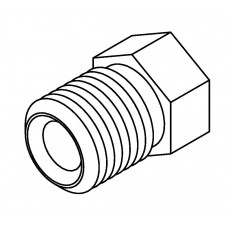 Brake Line Fitting Male  Short 3/8 x 24NF 3/16 Stainless Steel