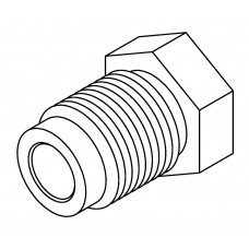 Brake Line Fitting Male  M12 x 1.0mm 1/4 DIN